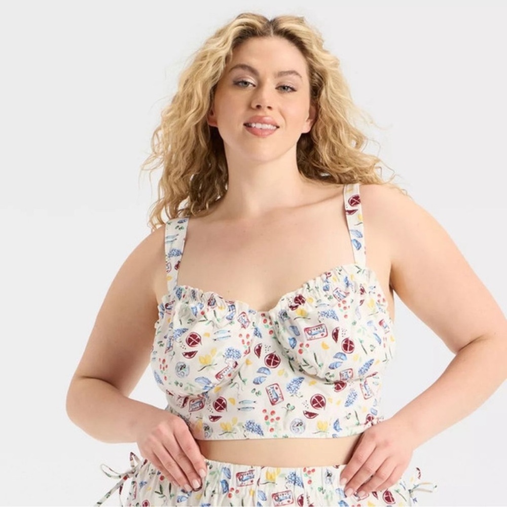 Colsie Sardine Print Patterned Bralette  bra ⭐️5FOR$25⭐️